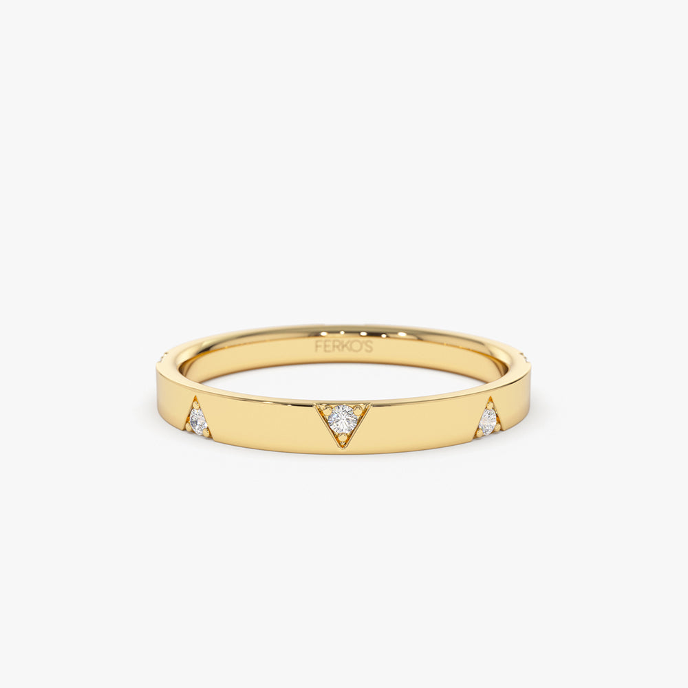 14k Unique Diamond Full Eternity Ring 14K Gold Ferkos Fine Jewelry