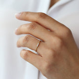 14k 3 Stone Beaded Diamond Ring  Ferkos Fine Jewelry