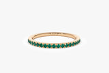 14k Half Eternity Emerald Ring 14K Rose Gold Ferkos Fine Jewelry