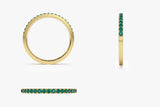 14k Half Eternity Emerald Ring  Ferkos Fine Jewelry