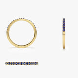 14k Half Eternity Blue Sapphire Ring  Ferkos Fine Jewelry