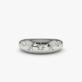14k 6MM Dome Star Setting Diamond Ring 14K White Gold Ferkos Fine Jewelry