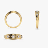 14k Gold Star Setting Graduating Diamond Statement Ring  Ferkos Fine Jewelry
