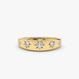 14k Gold Star Setting Graduating Diamond Statement Ring 14K Gold Ferkos Fine Jewelry