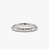 14k Star Setting 5 Stone Diamond Ring 14K White Gold Ferkos Fine Jewelry