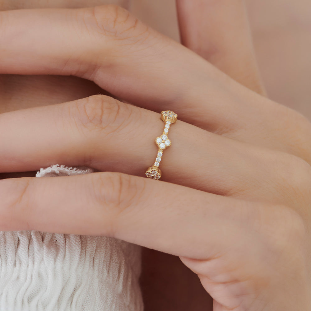 Women's Clover Rose Gold Ring