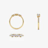 14k Heart Shaped Diamond Ring w/ Pave Diamonds  Ferkos Fine Jewelry