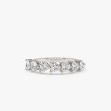 14k Heart Shape Horizontal Prong Setting Diamond Ring 14K White Gold Ferkos Fine Jewelry