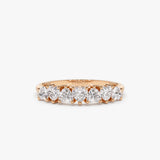 14k Heart Shape Up Down Prong Setting Diamond Ring 14K Rose Gold Ferkos Fine Jewelry