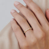 14K Half Eternity Minimalist Diamond Wedding Ring  Ferkos Fine Jewelry