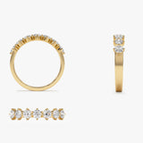 14k 7 Stone Prong Setting Diamond Wedding Band 0.70 Ctw  Ferkos Fine Jewelry