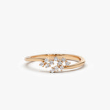 14k Mini Cluster Diamond Ring 14K Rose Gold Ferkos Fine Jewelry