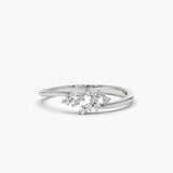 14k Mini Cluster Diamond Ring 14K White Gold Ferkos Fine Jewelry