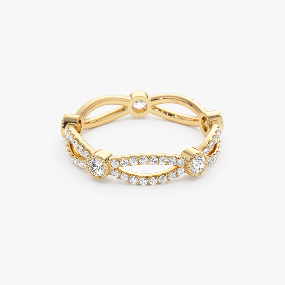14K Infinity Diamond Eternity Ring – Ferkos Fine Jewelry