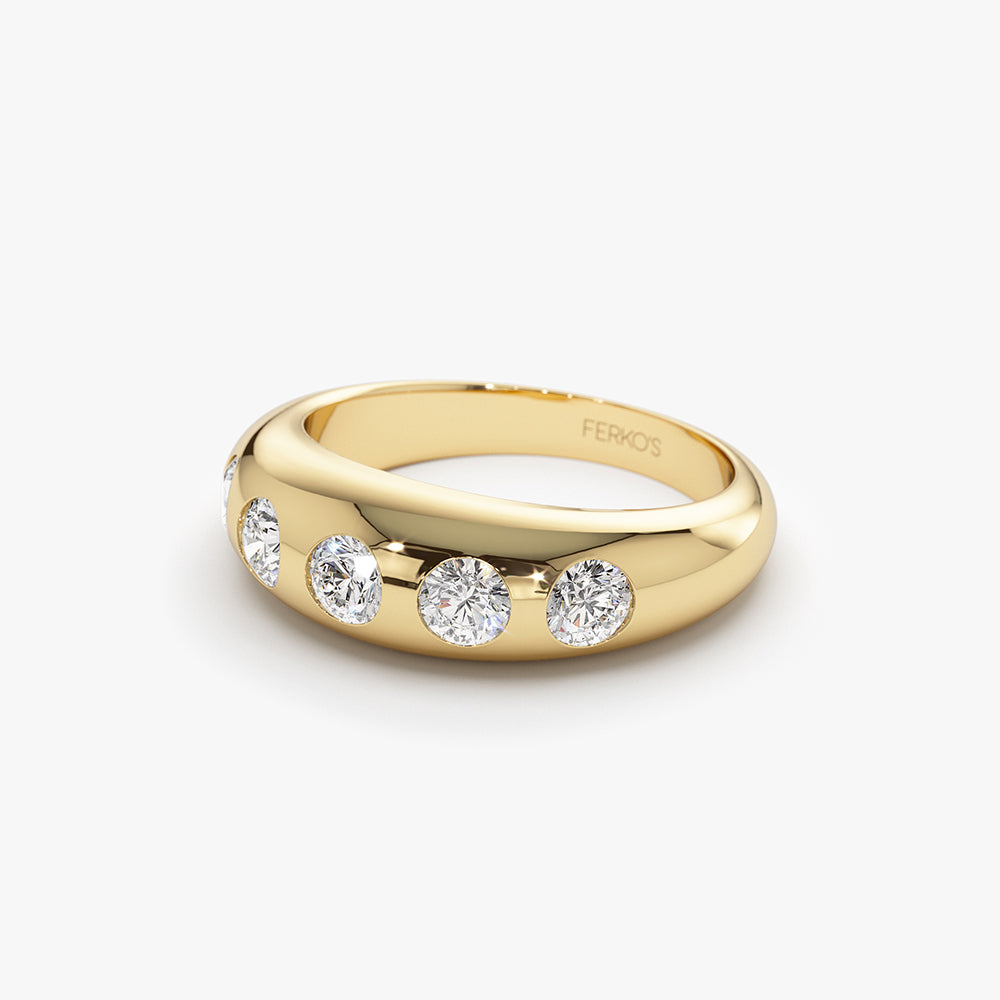 14k Dome Chunky Statement Diamond Ring – Ferkos Fine Jewelry