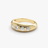 14k Dome Chunky Statement Diamond Ring  Ferkos Fine Jewelry