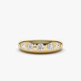 14k Dome Chunky Statement Diamond Ring 14K Gold Ferkos Fine Jewelry