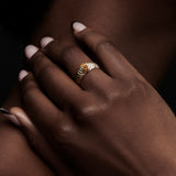 14k Pear Shape Citrine Beveled Ring  Ferkos Fine Jewelry