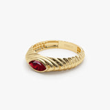 14k Marquise Shape Garnet Beveled Ring  Ferkos Fine Jewelry