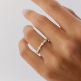14k Gold Bubble Diamond Full Eternity Wedding Ring  Ferkos Fine Jewelry