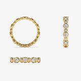 14k Gold Bubble Diamond Full Eternity Wedding Ring  Ferkos Fine Jewelry