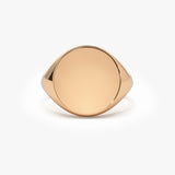 14k Gold Engravable Signet Ring 14K Rose Gold Ferkos Fine Jewelry