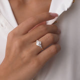 14k Art Deco Inspired Baguette Diamond Ring