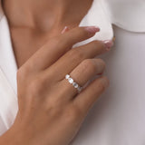 14k Baguette and Round Diamond Anniversary Ring