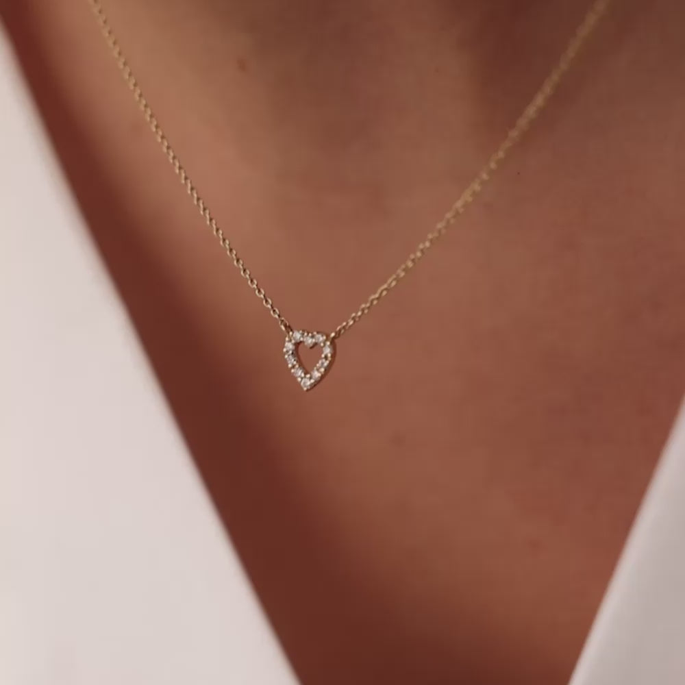 Diamond Tattoo Necklace in Rose Gold