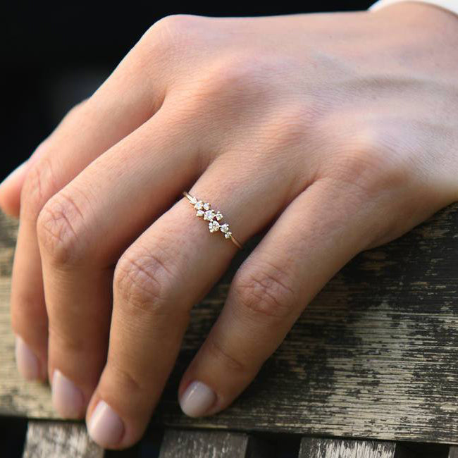 James Free 14K White Gold Diamond Cluster Halo Engagement Ring Setting –  James Free Jewelers